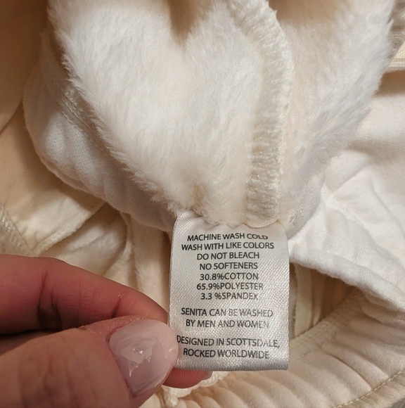 Senita Athletics The Classic Sweatpant Joggers Jet Stream Cream Size Medium NWOT - Picture 4 of 12